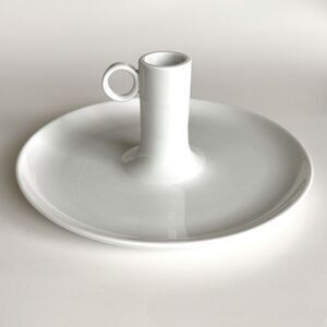 IKEA White Ceramic Taper Candleholder